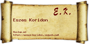 Eszes Koridon névjegykártya